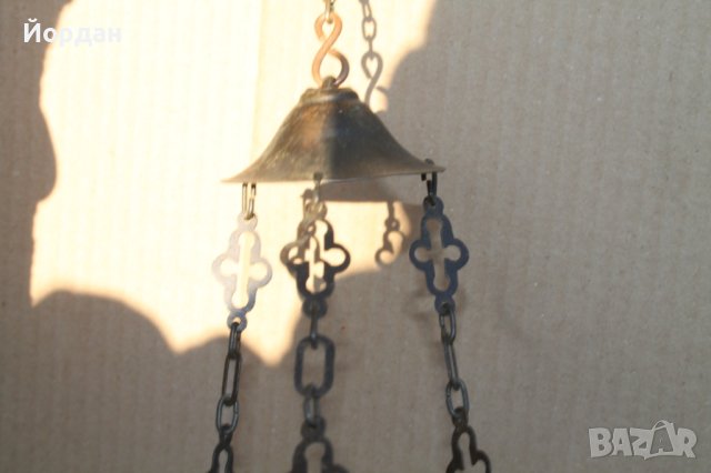 Месингово кандило-лампа, снимка 3 - Антикварни и старинни предмети - 43573110