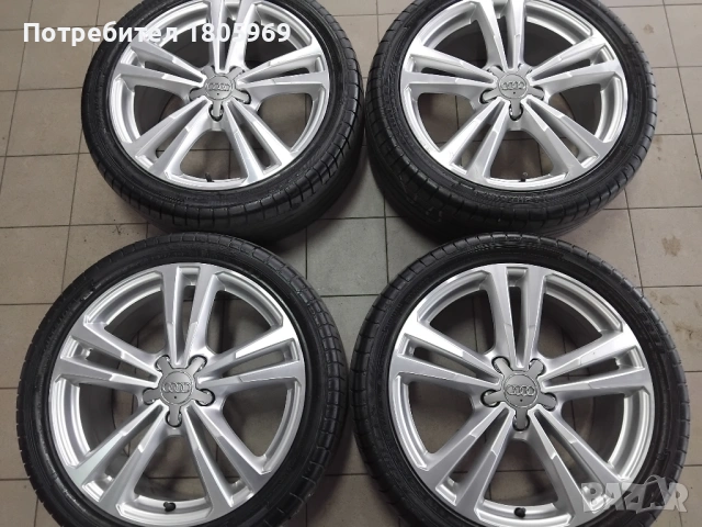 4бр. ал. джанти Audi (оригинални) 7,5x18 , 5x112 , ET51 централен отвор 57,1мм, снимка 5 - Гуми и джанти - 53560876