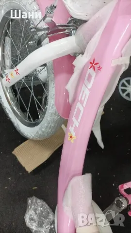 Детски велосипед Dech, 16”, помощни колела, Розов, снимка 3 - Детски велосипеди, триколки и коли - 49081770
