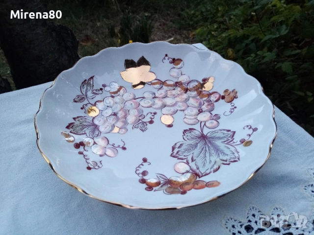 * Золотой виноград - ЛФЗ * - пълен сервиз за чай !, снимка 5 - Сервизи - 51952036