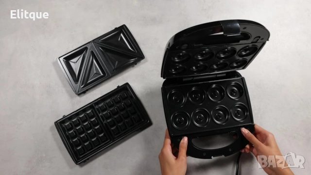 Тостер сандвич 750W,незалепващи и подвижни плочи,LED индикатор SOKANY SK-902