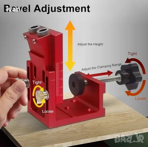 намаление Водач за свредло за дърво пълен комплект червен 94х80х65мм , снимка 7 - Други инструменти - 50220020