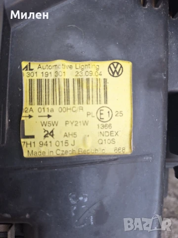 Ляв Фар За Volkswagen Transporter T5 Multivan от 2003-2009 Година Фолксваген Т5, снимка 4 - Части - 51016592