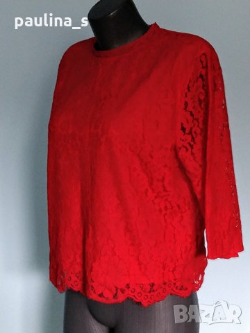 Дантелена блуза "Н&М"® / голям размер, снимка 2 - Блузи с дълъг ръкав и пуловери - 26556148