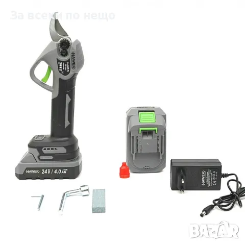 Градинска - лозарска aкумулаторна ножица 24V 4Ah HAWEK, снимка 2 - Други инструменти - 50346444