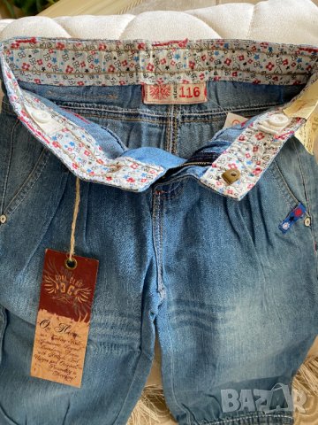 Детски Дънкови бермуди за момиче 116 см, снимка 3 - Детски панталони и дънки - 16927486