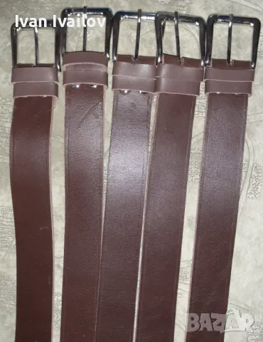 Мъжки колани от Ест. кожа с оргинална катарама, снимка 3 - Колани - 48527871