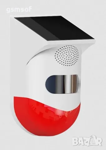 Tuya WiFi соларен външен PIR алармен датчик движение със звукова и светлинна сигнализация, снимка 3 - Друга електроника - 50359853