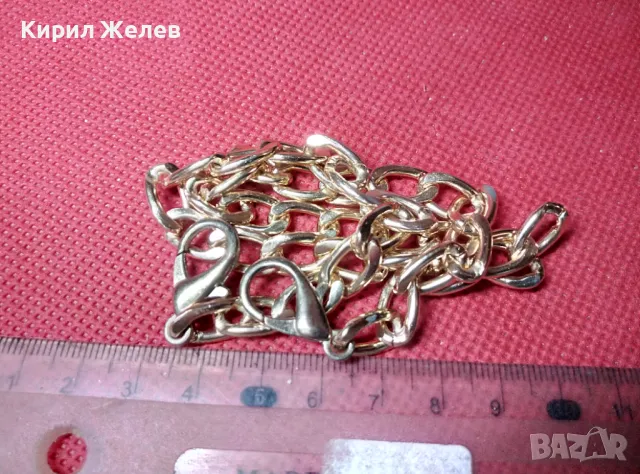 ПОЗЛАТЕНО ВИНТИДЖ ПЛЕТКА СИНДЖИРЧЕ ЛАНЕЦ ВЕРИЖКА КЮСТЕК 38866, снимка 5 - Колиета, медальони, синджири - 47285386