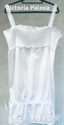 Бял топ за плаж ANGELA DAVIS, снимка 5 - Корсети, бюстиета, топове - 51026767
