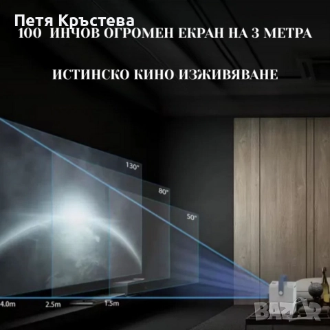 Smart Projector Q96 E300 – твоето лично кино във всеки дом, снимка 5 - Плейъри, домашно кино, прожектори - 52345845
