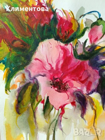 "Розов цвят", снимка 3 - Картини - 48272945