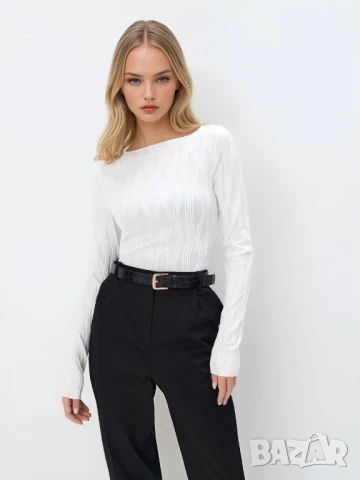 Блуза с декоративен шев, снимка 1