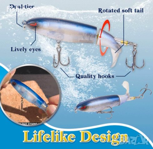 Воблери за хишници с въртящо се витло . Убийствен ефект ! 16гр, 9см, снимка 14 - Такъми - 40550494