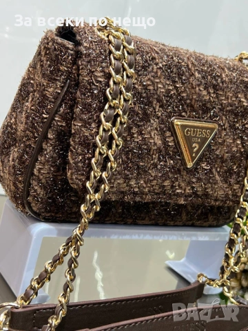 Guess Дамска Чанта С Дълга Дръжка Синджир За През Рамо Гес - Налични Различни Цветове Код SK753, снимка 3 - Чанти - 53158933