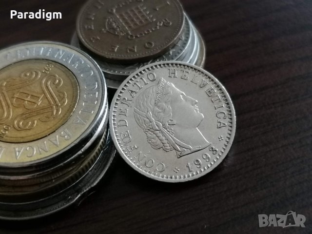 Монета - Швейцария - 20 рапен | 1993г., снимка 2 - Нумизматика и бонистика - 34637754