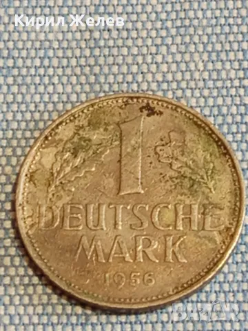 Две монети 2 франка 1987г. Швейцария - 1 Дойче марка 1956г. ГДР редки за КОЛЕКЦИЯ 47575, снимка 5 - Нумизматика и бонистика - 48627562