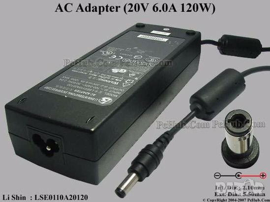 Оригинален адаптер за лаптоп 20V  6A , снимка 2 - Захранвания и кутии - 32356786