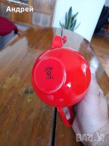 Стар емайлиран чайник #26, снимка 6 - Антикварни и старинни предмети - 33133638