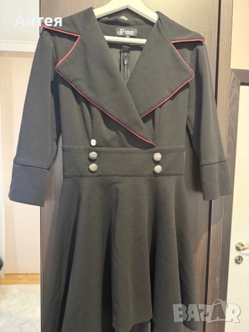 Дамска черна рокля, снимка 2 - Рокли - 52943642