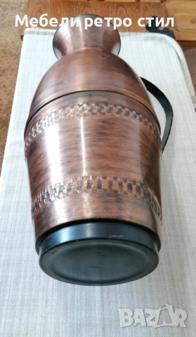 Ретро медна стомна/ кана с метална дръжка. Подходяща за декорация в дома., снимка 6 - Антикварни и старинни предмети - 52481776