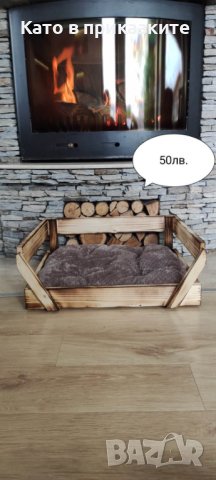 Дървено легло за куче и коте Иглу за котка Диван за кучета и котета, снимка 3 - Други стоки за животни - 39525127