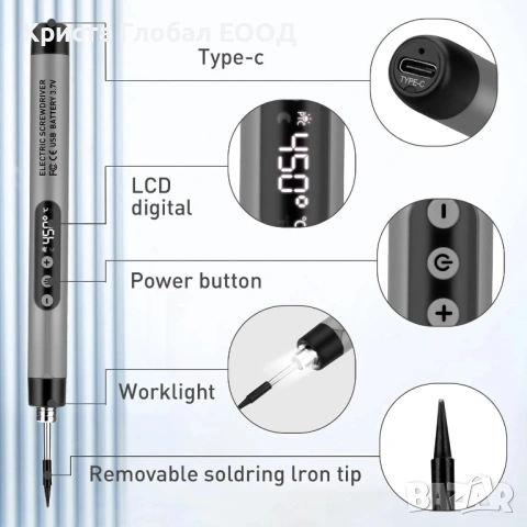 ⚡ Джобен Терминатор: USB Поялник TK-USB-DS (Чисто нов!) ⚡, снимка 2 - Поялници и запояване - 53475264