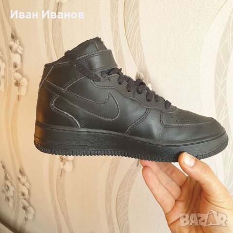 оригинални  кецове  (маратонки ) NIKE AIR FORCE 1 MID (GS)  номер 38-38,5, снимка 9 - Кецове - 38429752