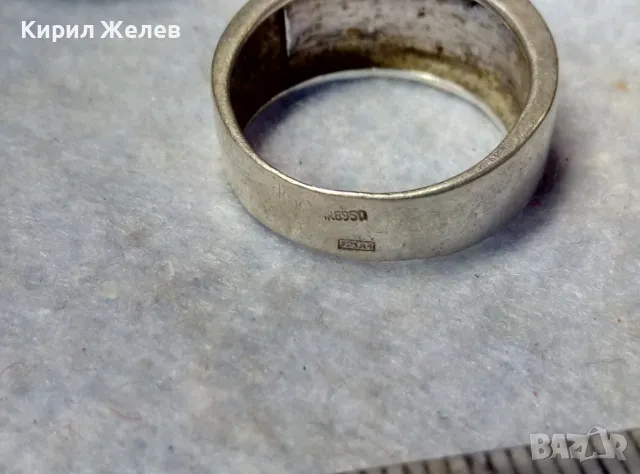 МАРКОВ ВИНТИДЖ АРТ СРЕБЪРЕН ПРЪСТЕН СРЕБРО 925 A1 с ДВЕ МАРКИРОВКИ и ЦВЕТЕН ЕМАЙЛ РЪЧНА РАБОТА 49935, снимка 2 - Пръстени - 49981847
