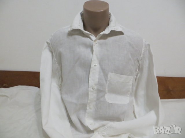 Мъжка риза с дълъг ръкав от лен Mason's, снимка 1 - Ризи - 40727552