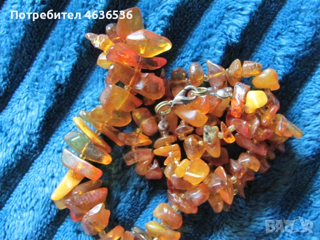 Дамско колие естествен балтийски кехлибар, 48см., снимка 4 - Колиета, медальони, синджири - 53466982