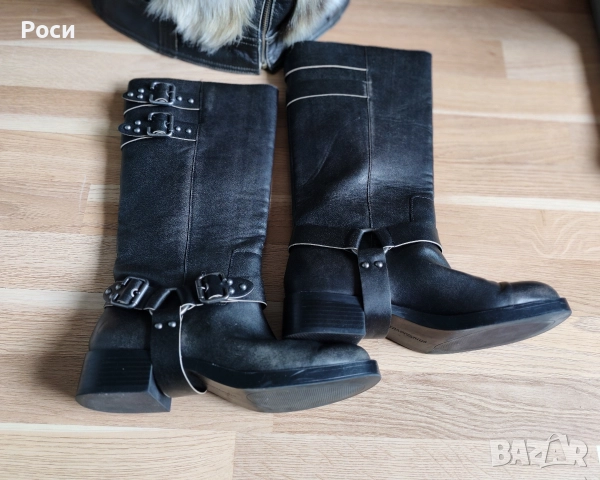 Кожен двулицев елек М +ботуши STRADIVARIUS 39н, снимка 11 - Елеци - 52824491