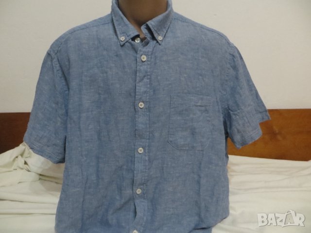 Мъжки ризи с къс ръкав от лен Linen Life, снимка 2 - Ризи - 37046867