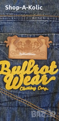 Vintage Retro 90s BULLROT WEAR CLOTHING CORP. Denim Jeans Hip Hop Embroidered, снимка 6 - Дънки - 35332325