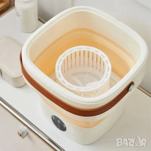 Мини сгъваема пералня с центрофуга – Компактна, мощна и идеална за всеки дом или пътуване - 12 литра, снимка 4 - Перални - 51977259
