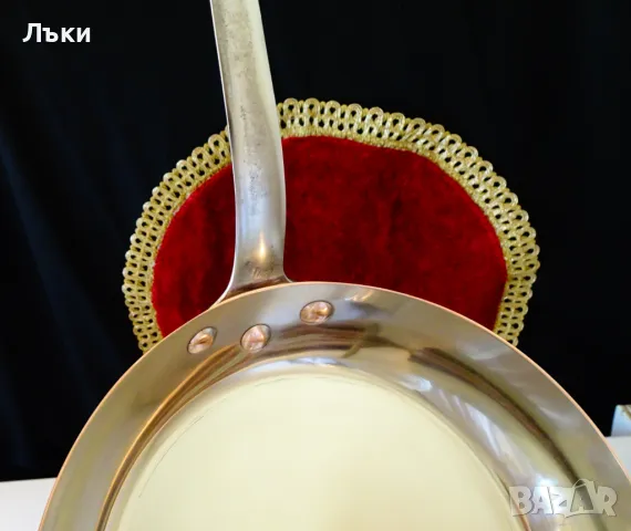 Меден тиган,чиста червена мед 700 гр.,калайдисан. , снимка 8 - Антикварни и старинни предмети - 50423053