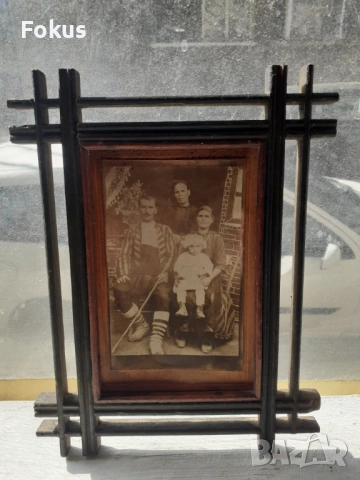 Стара царска снимка с дървена рамка, снимка 2 - Антикварни и старинни предмети - 53339271