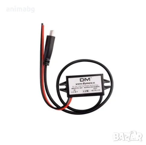 ANIMABG Конвертор от 12V на 5V, USB Type-C изход, 3A, снимка 4 - Друга електроника - 49748402