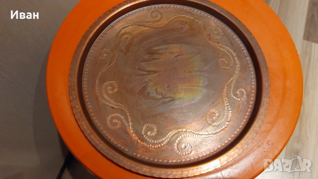 Стар сервиз за кафе,кована мет, снимка 6 - Антикварни и старинни предмети - 53419472