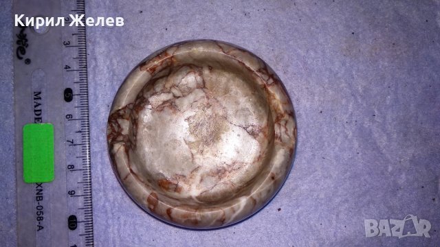 ЛУКСОЗЕН ДАМСКИ МИНИ АРТ ПЕПЕЛНИК от ПОЛУСКЪПОЦЕНЕН КАМЪК МИНЕРАЛ 19556, снимка 2 - Декорация за дома - 38927470