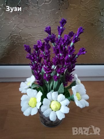 Цветя от хартия, снимка 6 - Изкуствени цветя - 27822533