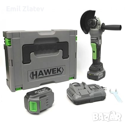 Акумулаторен безчетков ъглошлайф 36V 5,0Ah HAWEK, снимка 2 - Други инструменти - 51437760