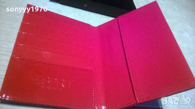 esprit platinum-red 20.5х14см-внос germany, снимка 7 - Портфейли, портмонета - 28219409