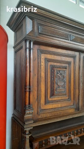 Ловен Шкаф с Дърворезба внос от Германия , снимка 8 - Скринове - 37172093