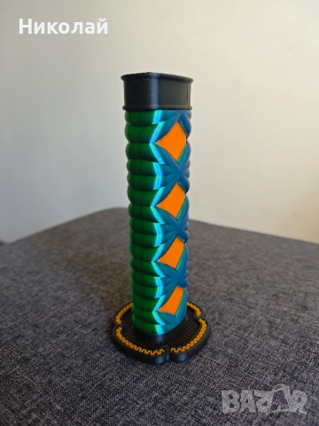 Меч катана с хамелеонова зелено и синя оплетка и разтегателно острие, снимка 7 - Образователни игри - 51573986