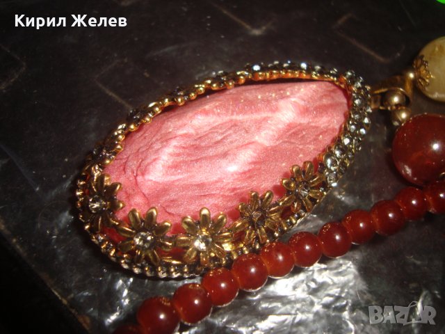 СКЪПОЦЕННО МАРКОВО НОВО МОДНО КОЛИЕ ОГЪРЛИЦА КАМЪНИ КРИСТАЛИ БРОНЗ 20593, снимка 6 - Колиета, медальони, синджири - 33423103