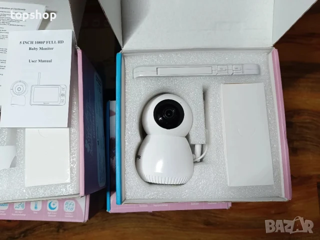 ПРОМОЦИЯ Sainlogic видео бебефон с камера, 1080P FHD LCD, дневен и нощен режим, снимка 8 - Бебефони - 50525536