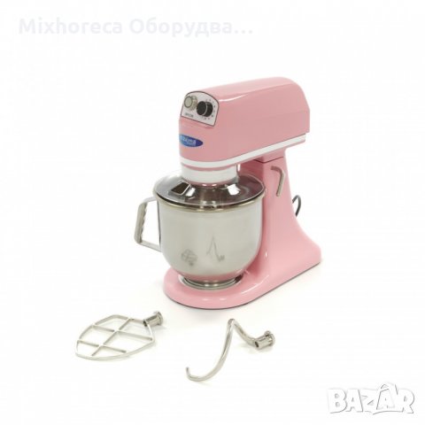 Планетарен миксер 7 Литра, накланяща се глава, 11 скорости, пастелно розово, снимка 4 - Обзавеждане на кухня - 33284258