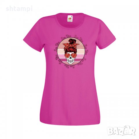 Дамска тениска Свети Валентин Skull Valentine's 21, снимка 1 - Тениски - 35582165