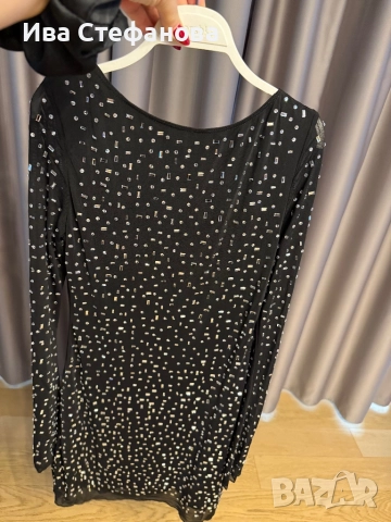 Нова блестяща празнична парти официална коктейлна рокля  с кристали диаманти, снимка 2 - Рокли - 52794472